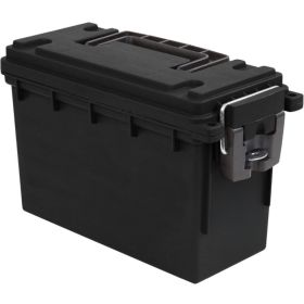 Stackable Lockable Ammo Storage Box Black Water And Dust Resistant Dry Box For Hunting Gear And Bullets (Option: Black)